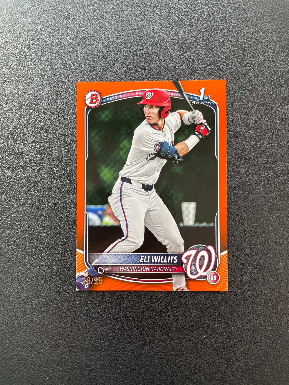2025 Bowman Draft #BDC-1 Eli Willits 1st Prospect Base Orange 18/25 BJDQY