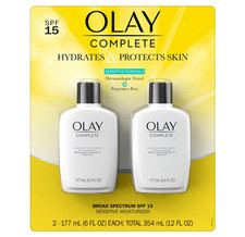 Olay Complete Sensitive Moisturizer, SPF 15, 6 fl. oz., 2 ct.