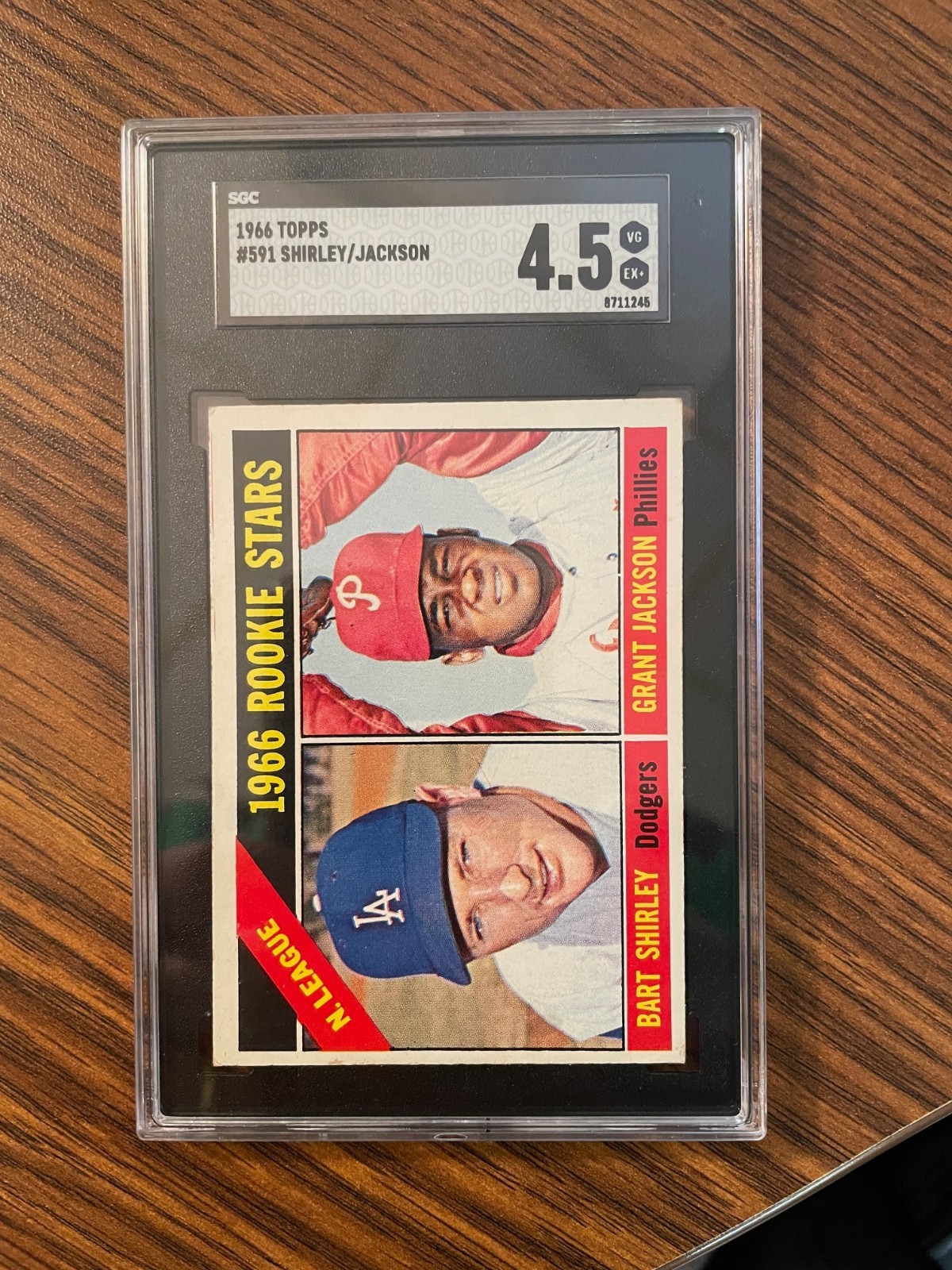 1966 Topps SP High #591 Bart Shirley/Grant Jackson Rookie Stars SGC 4.5 VG-EX+