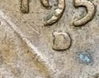 1953 D Lincoln Wheat Penny Error - Die Chip filled Mint Mark