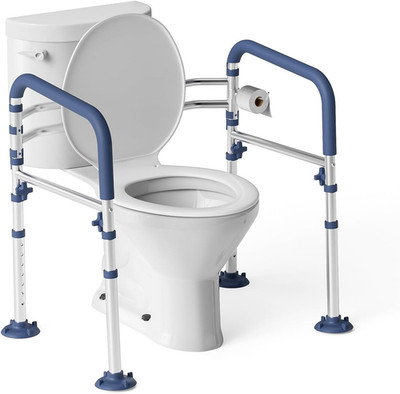 Loyoda Toilet Safety Frame for Seniors, Adjustable Toilet Safety Rail | Height&