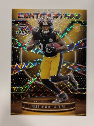 2025 Panini Mosaic - Center Stage Mosaic Kaleb Johnson No. 1 Silver Prizm (RC)