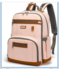 BILLITON MASHI Diaper Bag Backpack, Large Baby Nappy Bags Light Powder