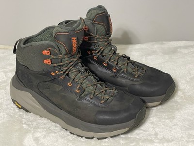 Hoka One One Sky Kaha GTX Boot Black Olive Green Orange Waterproof Men s Sz 11