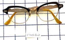 VTG YOUTH 1960s Cat Eyeglasses Frames Bausch  Lomb 1/10 12K GF- 5" width