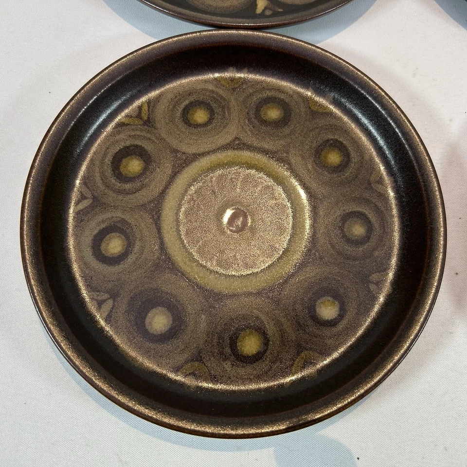Vintage Denby Arabesque 6 Side Plates Gill Pemberton 60's 70's Retro Dining - Image 4 of 4