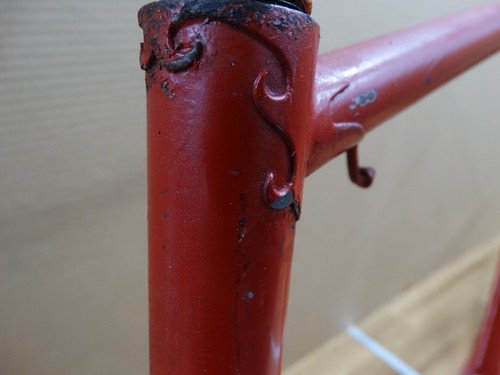 60's STEEL BRITISH ROAD FRAME 58cm FINE CURLY LUGS CAMPAGNOLO DROPOUTS - Picture 3 of 19