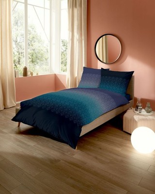 Kaeppel Mako-Satin-Bettwäsche Gradient blau, 2 tlg., verschiedene Größen