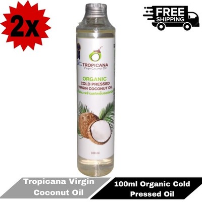 2x Tropicana Virgin Coconut Oil 100% Organic Cold-Pressed Oil FREE SHIPPING