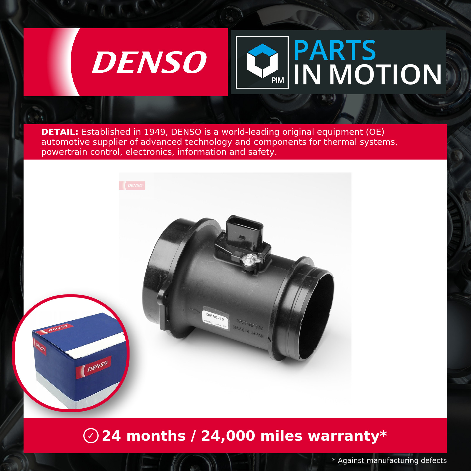 Air Mass Sensor DMA-0210 DENSO Flow Meter 059906461K Genuine Quality Guaranteed
