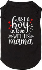 Dog Clothes Just a Boy in Love with Mama Shirts Pet Supplies Vest Small Medium L