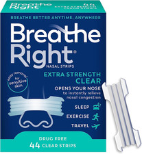Nasal Strips, Extra Strength Clear Nose Strips, Drug-Free Nasal Congestion Relie
