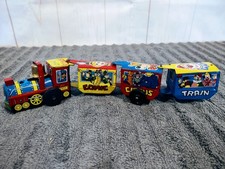 1950s Crangstan Comic 4 Car Tin Litho Circus Train - Ringing Bell Display Only