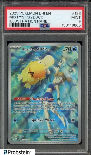 2025 Pokemon Dri En Illustration Rare #193 Misty's Psyduck PSA 9 MINT