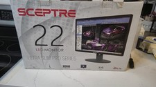 SCEPTRE 22 Inch LED Monitor Ultra Slim Pro Series 1920 1080 E225W-19203RT A