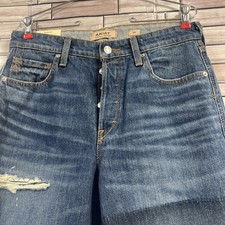 Ariat womens 29R jean denim Distress Thrashed Tomboy button High Rise blue NWT