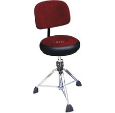 Roc-n-Soc Sgabello per Bacchette Sedile Rotondo Rosso con Schienale