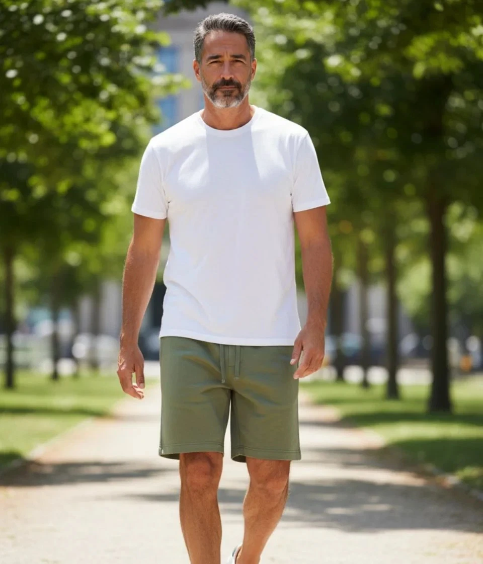 Ex M*S Shorts Mens Garment Dyed Jersey 100% Cotton Relaxed Fit Drawstring Waist