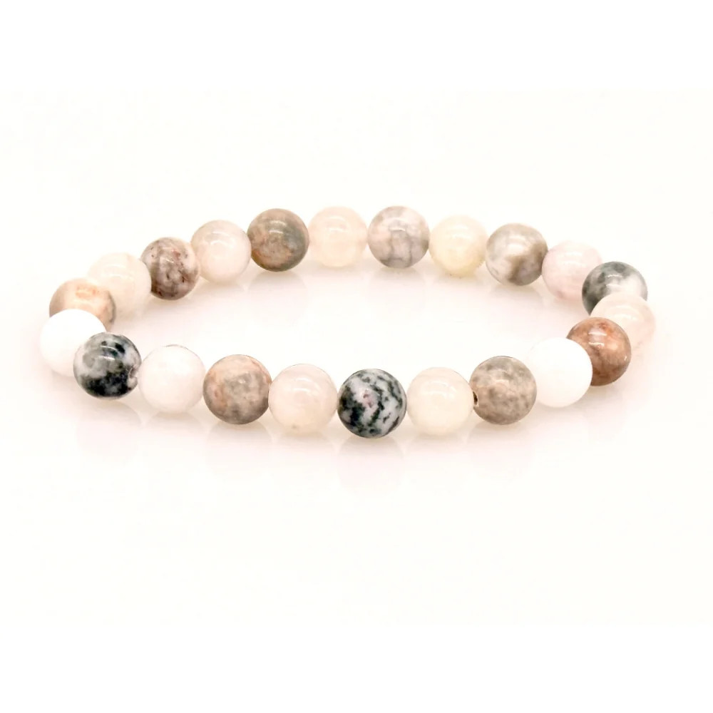 Rose Quartz & Pink Zebra Jasper Healing Crystal Bracelet 8mm – Love & Support