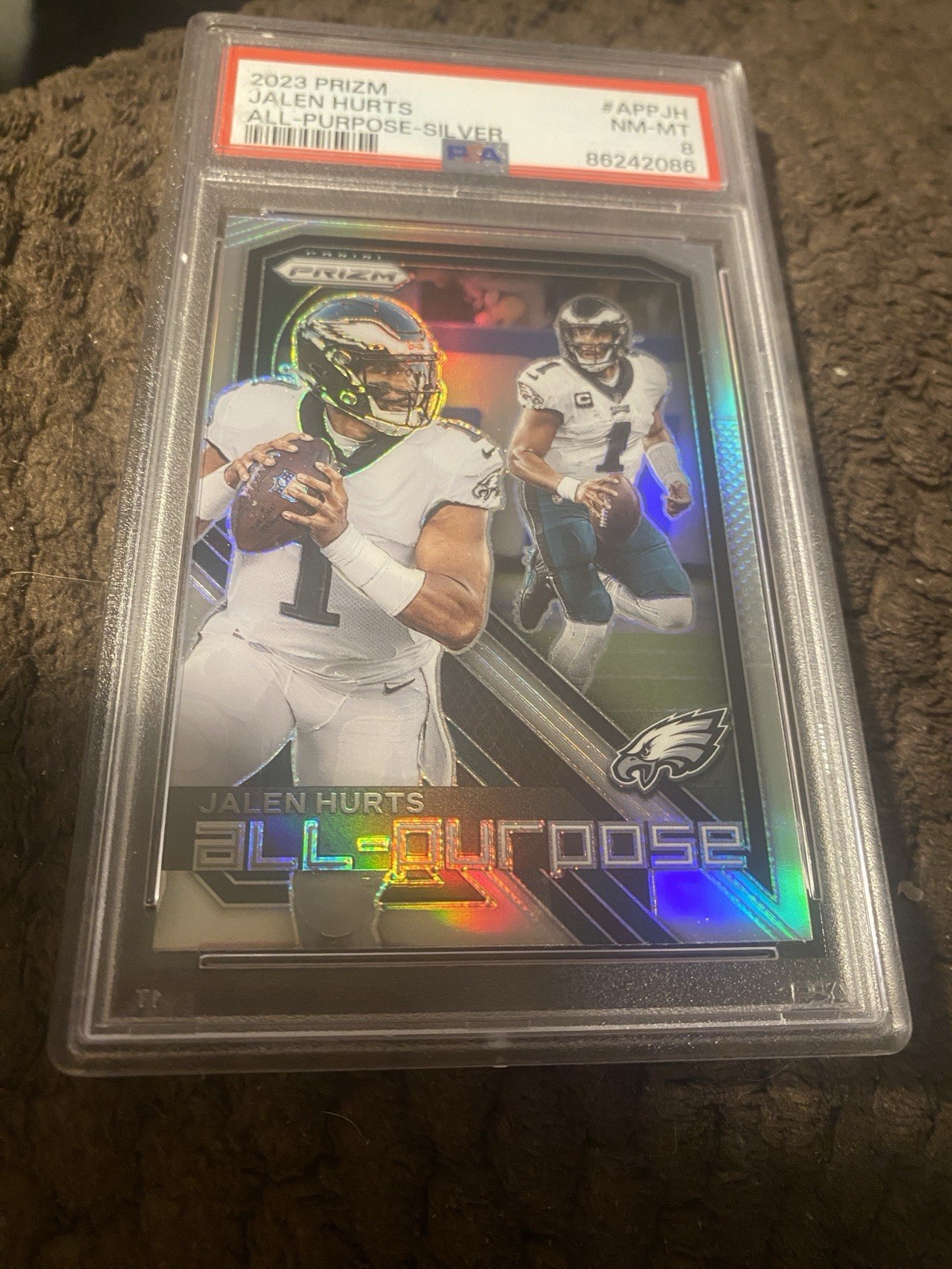 2023 Panini Prizm Jalen Hurts All Purpose Silver Gem 8
