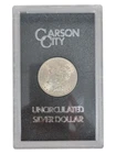 1883 GSA Holder Carson City Mint Uncirculated Morgan Dollar With Box And COA
