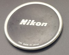 Nikon 72N 72mm Metal Screw-In Front Lens Cap Original Made In Japan Vintage