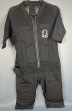 OHM Fitness emPower Women's Wireless EMS Suit w/ 20 Electro Pads - Black - XXL