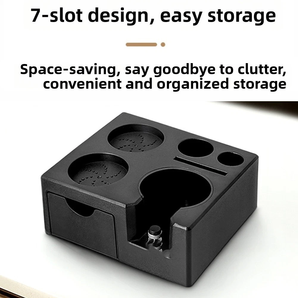 Drawer Style Espresso Tamper Organizer Coffee Dispenser Catcher Storage B