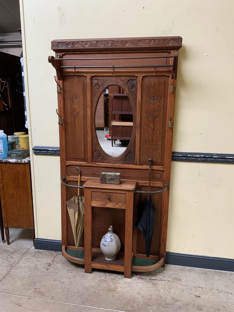 Garderobe Eiche in Antike Original-Garderoben (Bis 1945) online kaufen