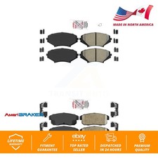 Front Semi-Metallic Rear Ceramic Disc Brake Pads Kit For Mazda RX-8 KNF-101374