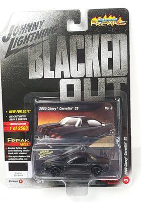 Johnny Lightning 2000 Chevy Corvette C5 hardtop Black Blacked Out version A