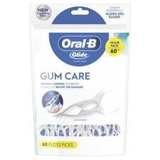 Oral-B Glide Gum Care Dental Floss Picks Unflavored with CleanTech 60 Count