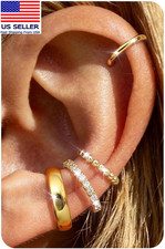              14K Gold Plated Ear Cuff Earrings for Women Non Piercing