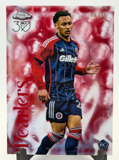 2025 Topps Chrome MLS PEYTON MILLER Red Pearlers RC /10 Rookie New England Revs