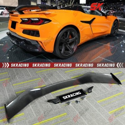 Fits Chevrolet Corvette C8 Z06 E-Ray 2023+ Glossy/Carbon Fiber Rear Spoiler Wing