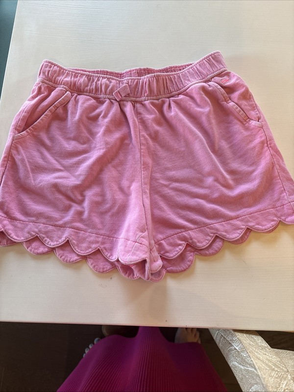 Vineyard Vines Girls Pink Scalloped Edge Shorts Med 10-12