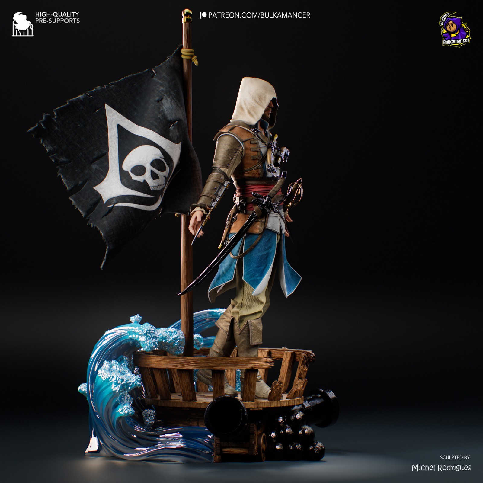 Edward Kenway Assassin's Creed 1:8 Scale Resin Kit | Unpainted Garage Kit