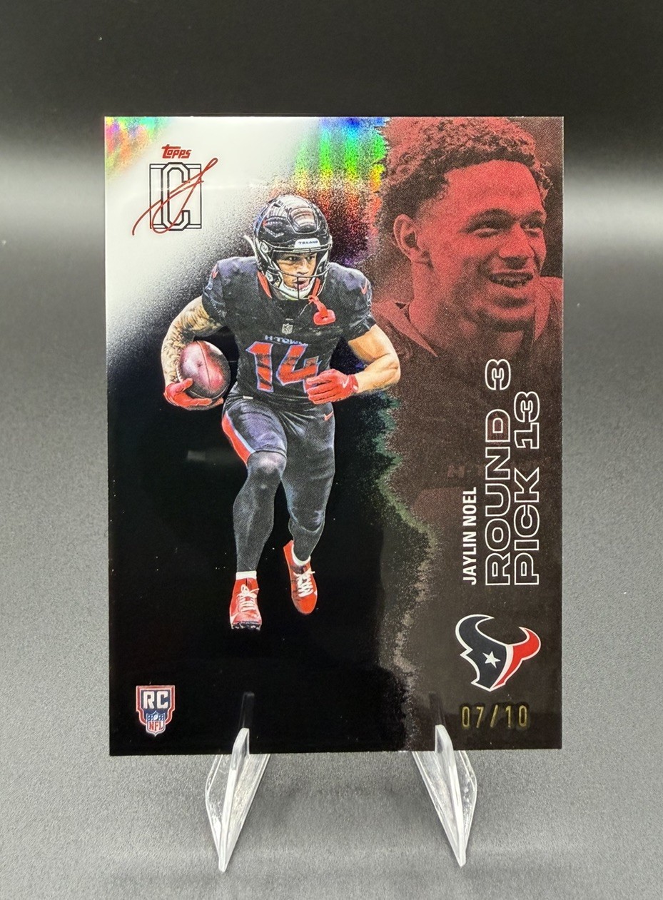Topps 2025 Signature Class Jaylin Noel Texans #208 /10  Black Refractor RC 