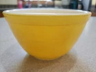 Pyrex #401 Vintage Small Mixing Nesting Bowl Bright Yellow Glass, 1.5 PT