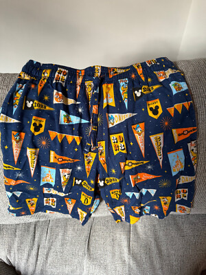 Mickey Mouse & Friends, Pennant Flag Sleep Shorts, Size Small, Disneyworld 2023
