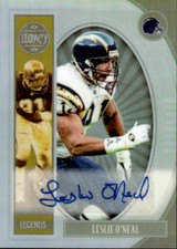 2019 Panini Legacy Premium Penmanship #115 Leslie O'Neal CHARGERS