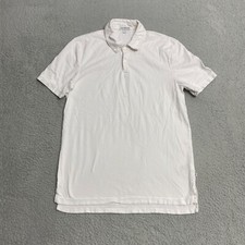 James Perse Polo Shirt Mens 1 White Sueded Cotton Jersey 100 Cotton USA Made