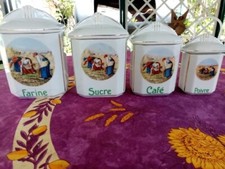4 pots à Epice Condiment Cuisine Céramique Décor Les Glaneuses de Millet Angélus