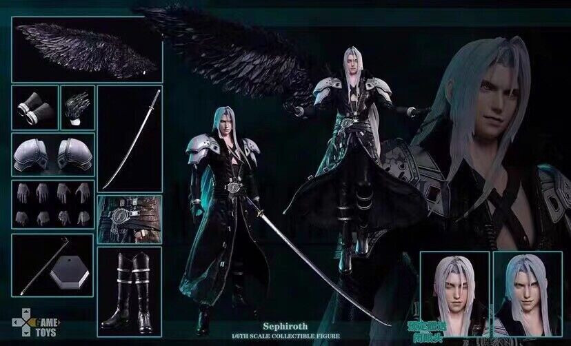 1/6 GAMETOYS GT-003 FF7 Sephiroth 12inch Soldier Figure In