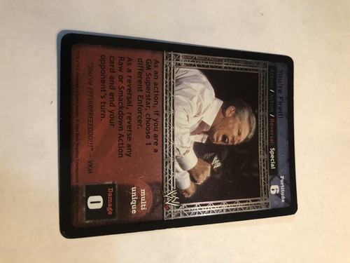 WWE Raw Deal YOU'RE FIRED FOIL CARD UNIQUE - Picture 2 of 3