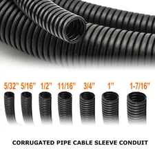 Split Wire Loom Conduit Tube For Automotive/Home Wire Protector Harness Wrap Lot