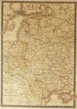 1827 Poland, Baltische staten, Wit-Rusland, Oekra�ne ; Carte de la Russie map