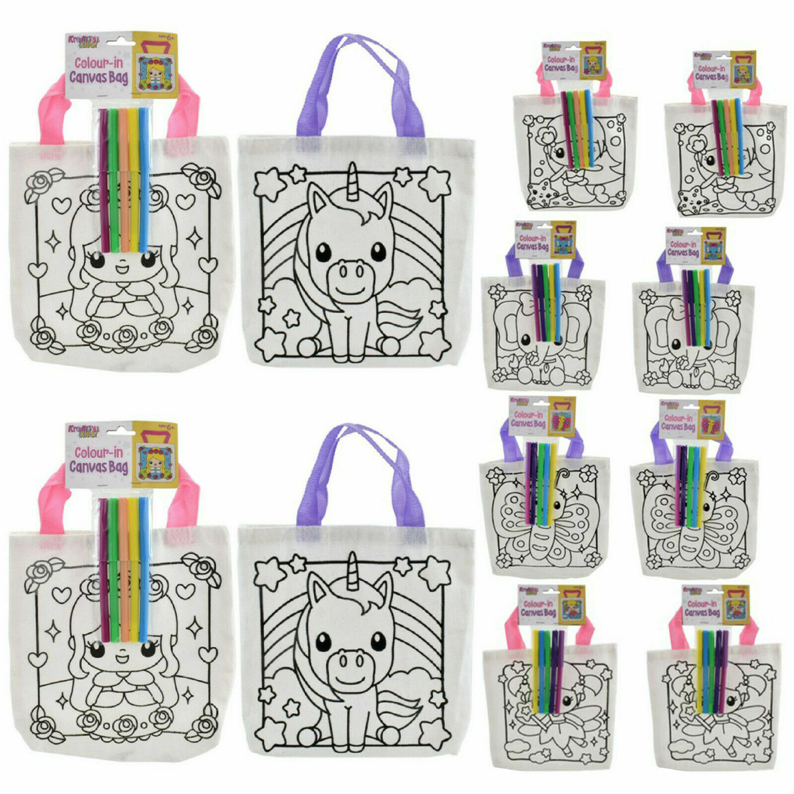 Set of 12 Colour Your Own Canvas Bag & 5 Coloured Pens Art Craft Kids Toy for sale online | eBay Set of 12 Colour Your Own Canvas Bag & 5 Coloured Pens Art Craft Kids Toy for sale online | eBay