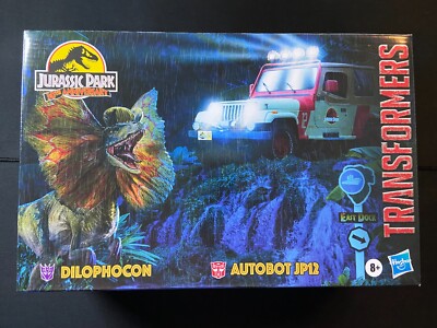 Jurassic Park x Transformers Dilophocon & Autobot JP12 Figures Mash-Up Pack NEW