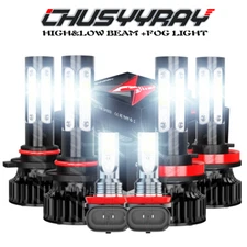 For Toyota Sienna 2011-2020 Pair LED Headlight High Low Beam Fog Light Bulbs Kit